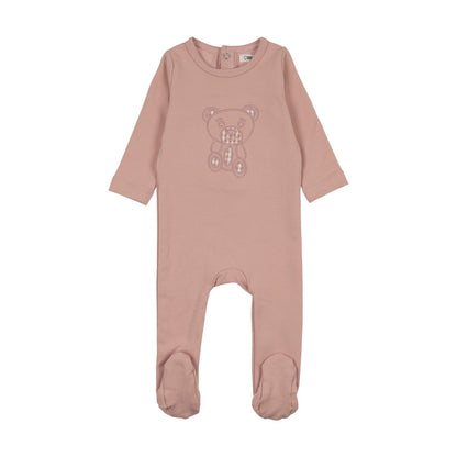 Gingham Teddy Footie