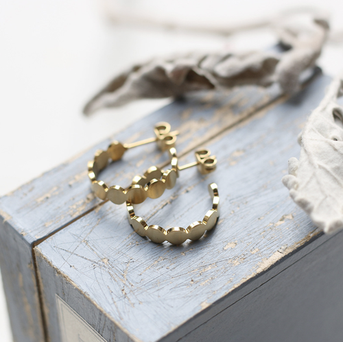 Gold Circles Hoop
