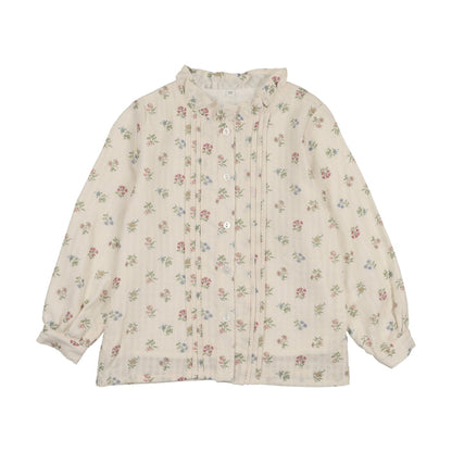Green Floral Shirt + Skirt Set