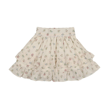 Green Floral Shirt + Skirt Set