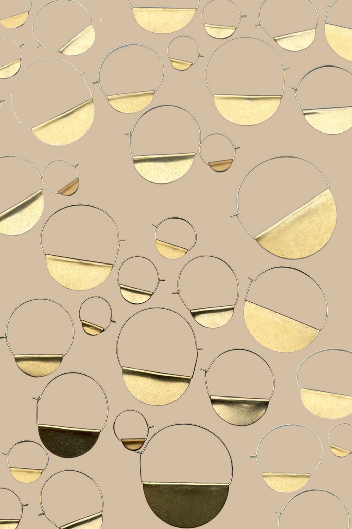 Half Moon Hoop Earrings