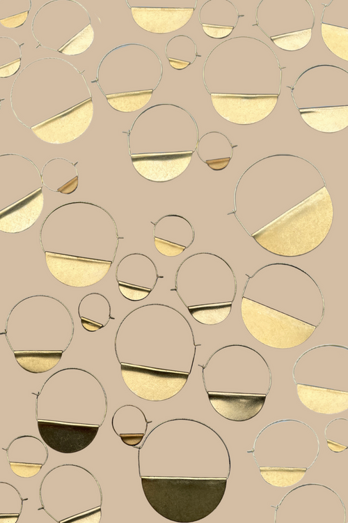 Half Moon Hoop Earrings