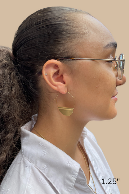 Half Moon Hoop Earrings