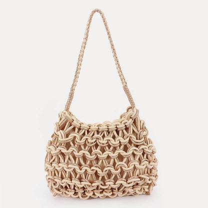 Handmade Metallic and Cotton Braided Bag: IV