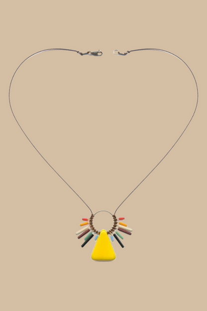 Hilma af Klimt Necklace with Yellow Triangle