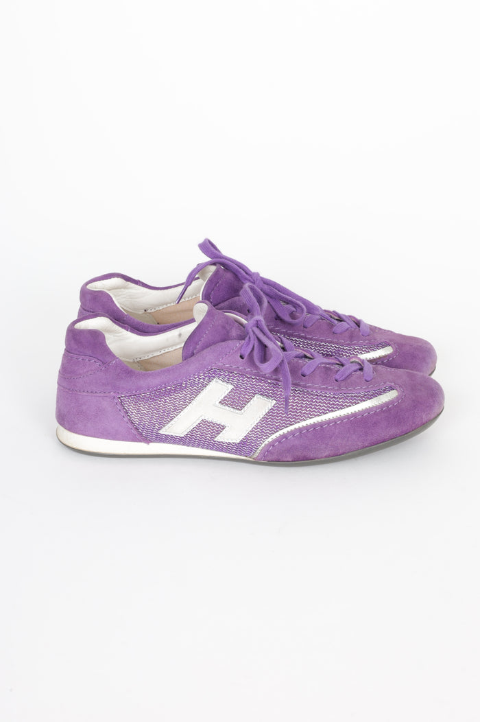Hogan Womens Purple Sneakers Size 38
