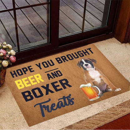 Hope You Brought Beer And Boxer Treats Doormat