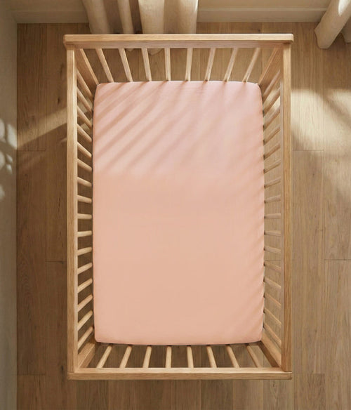 HushDry™ 2-in-1 Waterproof Fitted Cot Sheet Viscose from Bamboo Blush