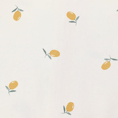 HushDry™ 2-in-1 Waterproof Fitted Cot Sheet Viscose from Bamboo Cream Lemons