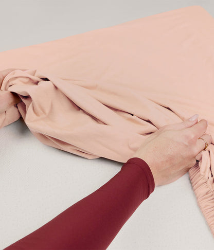 HushDry™ 2-in-1 Waterproof Fitted Double Sheet Viscose from Bamboo Blush