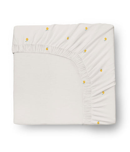 HushDry™ 2-in-1 Waterproof Fitted Double Sheet Viscose from Bamboo Cream Lemons