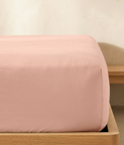 HushDry™ 2-in-1 Waterproof Fitted King Sheet Viscose from Bamboo Blush