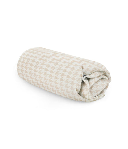 HushDry™ 2-in-1 Waterproof Fitted Queen Sheet Viscose from Bamboo Tan Houndstooth