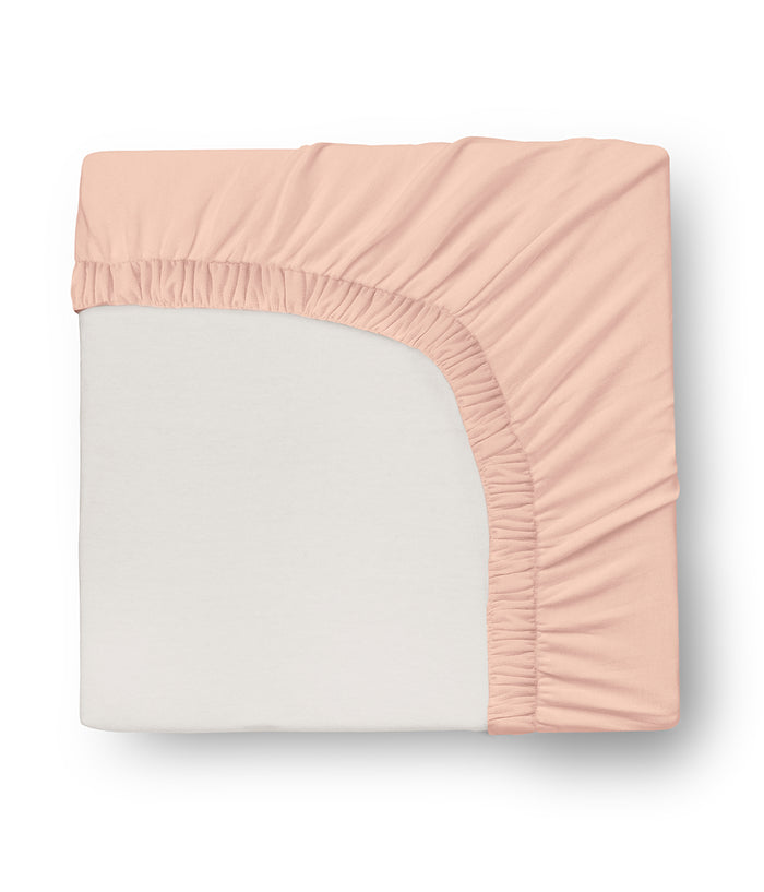 HushDry™ 2-in-1 Waterproof Fitted Side Sleeper Sheet Viscose from Bamboo Blush