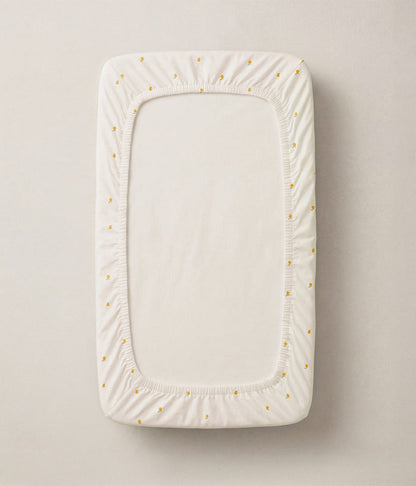HushDry™ 2-in-1 Waterproof Fitted Side Sleeper Sheet Viscose from Bamboo Cream Lemons