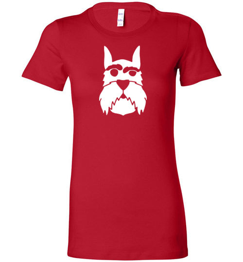 I love Schnauzer Premium Fitted Lady Tee