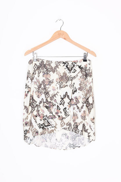 IRO Womens Cream Mini Skirt Size 42