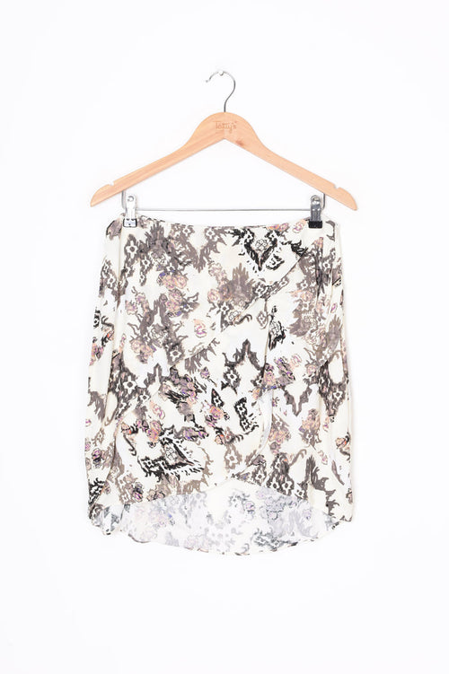 IRO Womens Cream Mini Skirt Size 42