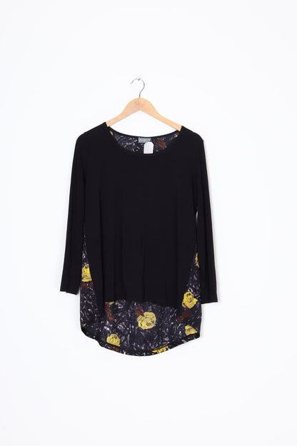 JeanJones Womens Black Top Size L