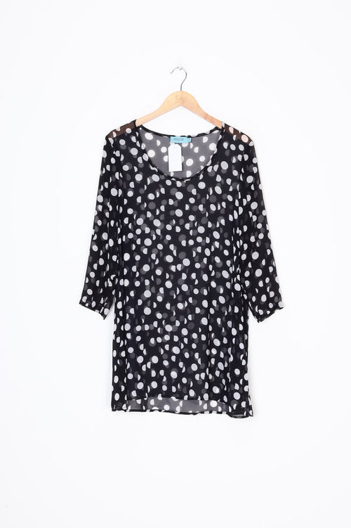 Jet Blonde Womens Black Top Size 12