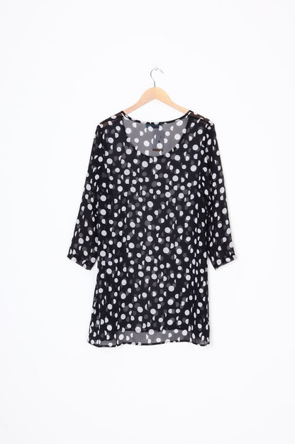 Jet Blonde Womens Black Top Size 12