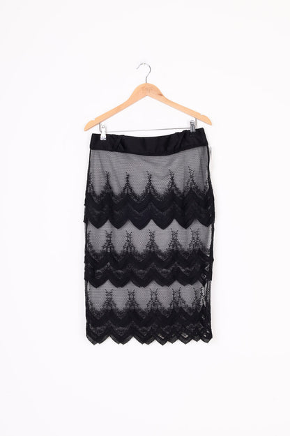 Katherine Victoria Womens Black Skirt Size 14