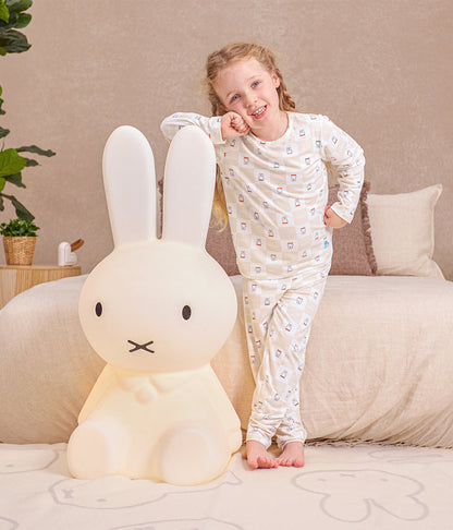 Kids Pyjama Set Long Sleeve Viscose from Bamboo Birch Miffy Checker