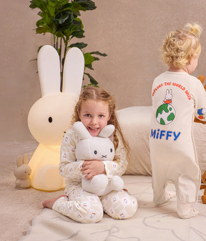 Kids Pyjama Set Long Sleeve Viscose from Bamboo Birch Miffy Checker