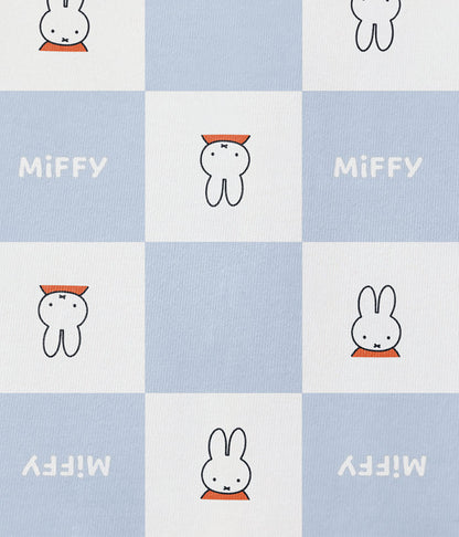 Kids Pyjama Set Long Sleeve Viscose from Bamboo Blue Miffy Checker