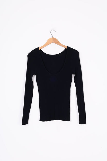 Knuefermann Womens Black Top Size L