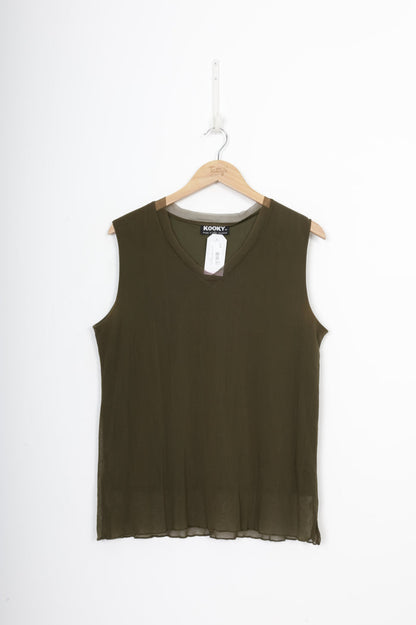 Kooky Womens Green Top Size M