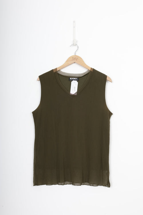 Kooky Womens Green Top Size M