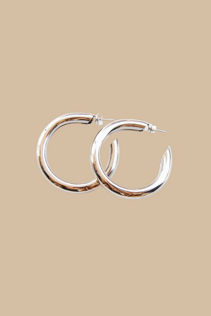 Large Bella Hoop, Silver