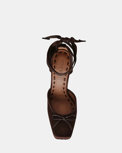 LARINA DARK BROWN SATIN