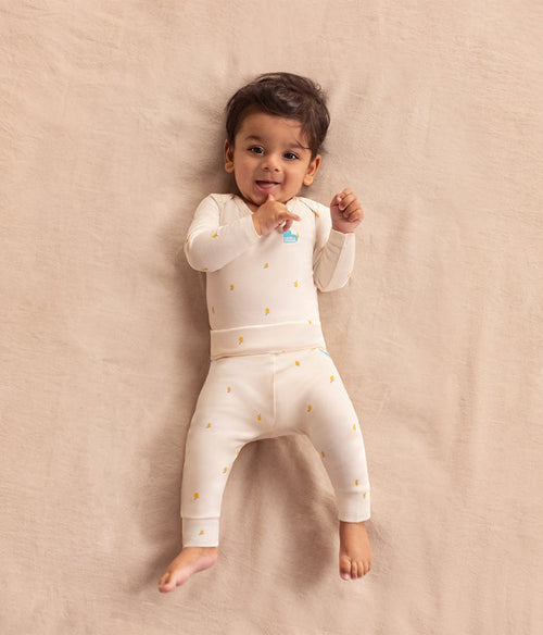 Leggings Viscose from Bamboo Cream Lemons