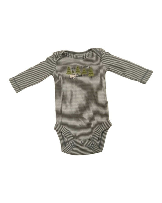 Long Sleeve Onesie: Forest Bear