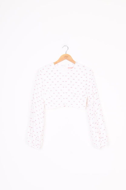 Maggie Marilyn (Sample) Womens White Top Size 8
