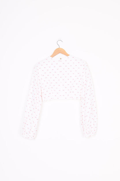 Maggie Marilyn (Sample) Womens White Top Size 8