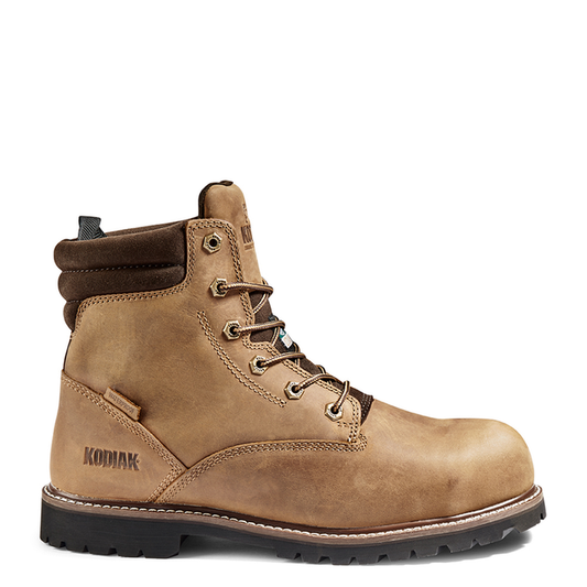 Men's Kodiak Brown McKinney 6" Waterproof Work Boot K4TFBN