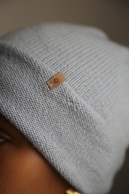 Merino Tube Hat, Mist Blue