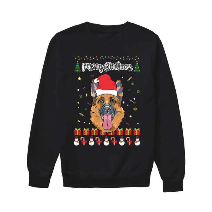 Merry Christmas German Shepherd - Unisex Sweatshirt
