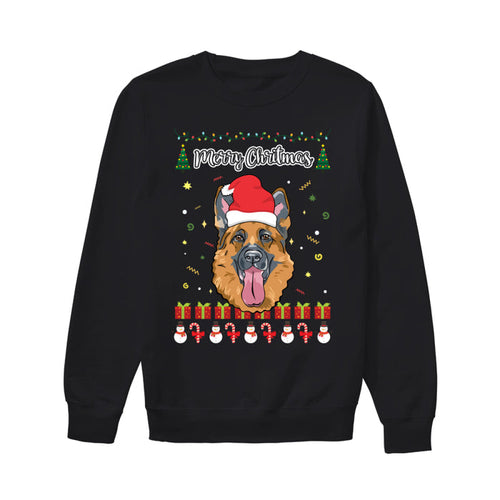 Merry Christmas German Shepherd - Unisex Sweatshirt