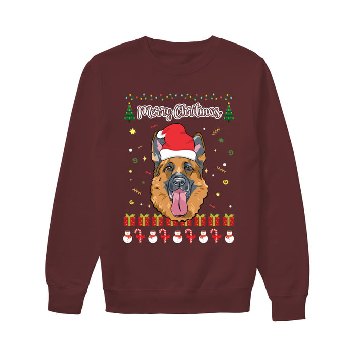 Merry Christmas German Shepherd - Unisex Sweatshirt