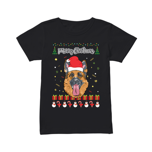 Merry Christmas German Shepherd - Women's T-shirt