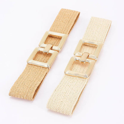 Metal Buckle Elastic Belt: KH