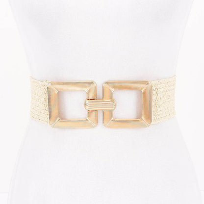 Metal Buckle Elastic Belt: KH