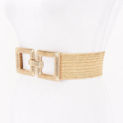 Metal Buckle Elastic Belt: KH