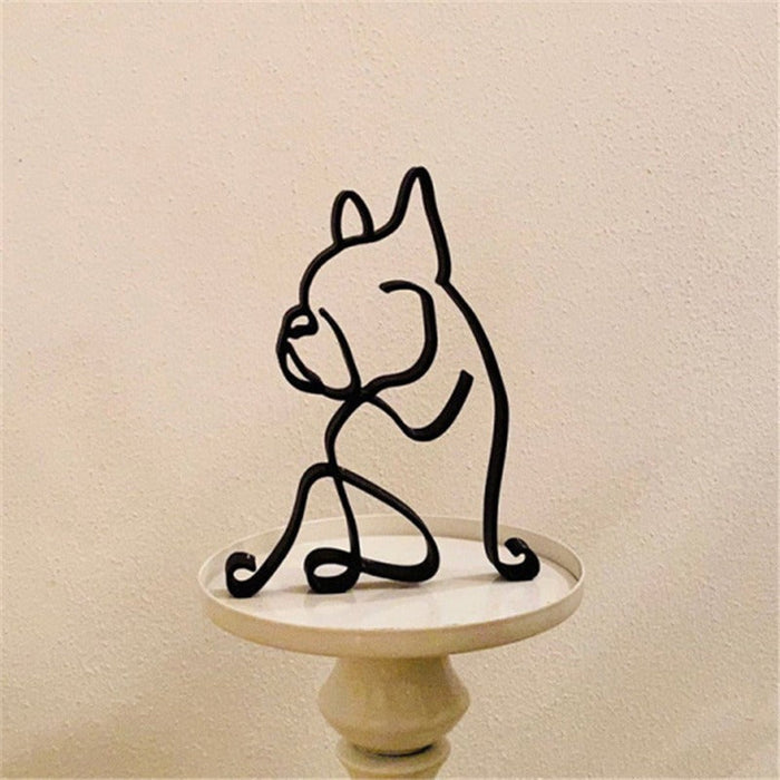Metal Rottweiler Statue