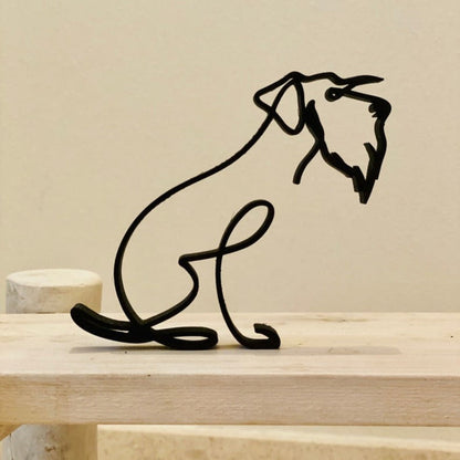 Metal Schnauzer Sculpture