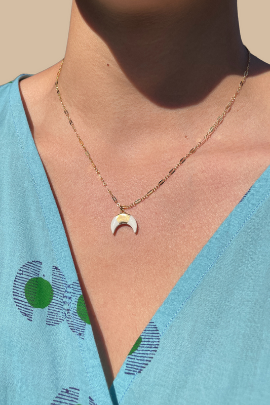 Mini White Horn Necklace